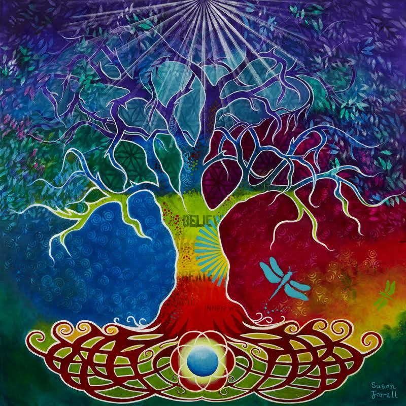 【オルゴナイト】tree of life Chakra color  9.5cm